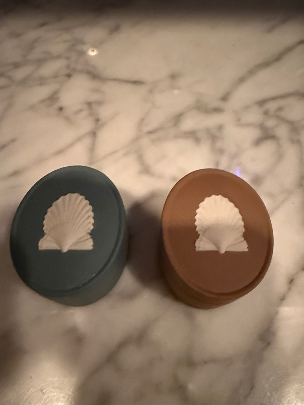 Wedgwood Sea Shell Accent Decorative Box Set - green and Brown